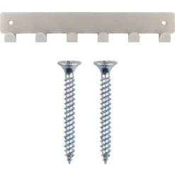 Kapstok 6 haken Petra RVS look zamak 240 mm