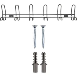 Kapstok 6 haken William grijs zamak 603 mm