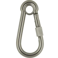 Karabijnhaak dicht oog met schroefborging 8x80mm
