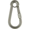 Karabijnhaak dicht oog met schroefborging 10x100mm