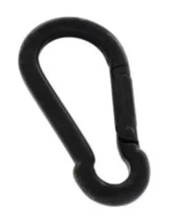 Karabijnhaak 4x40mm RVS Zwart