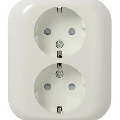 Inbouw Schakelmateriaal|Stopcontacten & Overige Contactdozen > KARWEI Aurora Wandcontactdoos Dubbel RA wit