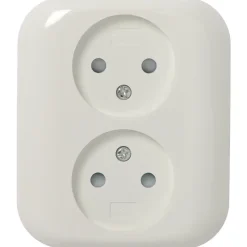 Inbouw Schakelmateriaal|Stopcontacten & Overige Contactdozen > KARWEI Aurora wandcontactdoos dubbel wit