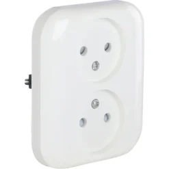 Inbouw Schakelmateriaal|Stopcontacten & Overige Contactdozen > KARWEI Aurora wandcontactdoos dubbel wit