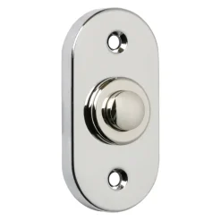 Intercoms & Deurbellen|Elektronische Beveiliging > KARWEI beldrukker ovaal chroom