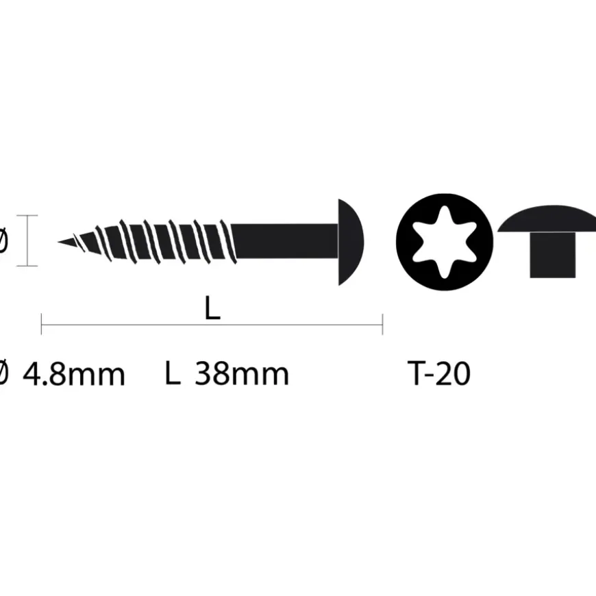 KARWEI compactplaatschroef RVS wit 4,8x38 mm (15 stuks)