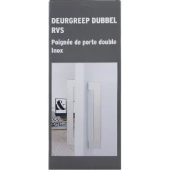 Deurbeslag Binnendeur|Deurklinken > KARWEI deurgreep dubbel Eddy RVS