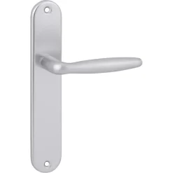 Deurbeslag Binnendeur|Deurklinken > KARWEI deurkruk set Antonio ovaal blind schild aluminium