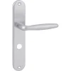 Deurbeslag Binnendeur|Deurklinken > KARWEI deurkruk set Antonio ovaal schild vrij-bezet sluiting 63/8 mm aluminium