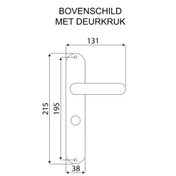 Deurbeslag Binnendeur|Deurklinken > KARWEI deurkruk set Antonio ovaal schild vrij-bezet sluiting 63/8 mm aluminium