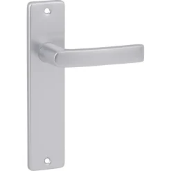 Deurbeslag Binnendeur|Deurklinken > KARWEI deurkruk set Blok recht blind schild aluminium