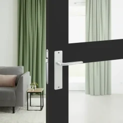 Deurbeslag Binnendeur|Deurklinken > KARWEI deurkruk set Daan recht blind schild aluminium