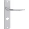 Deurbeslag Binnendeur|Deurklinken > KARWEI deurkruk set Daan recht schild vrij-bezet sluiting 63/8 mm aluminium