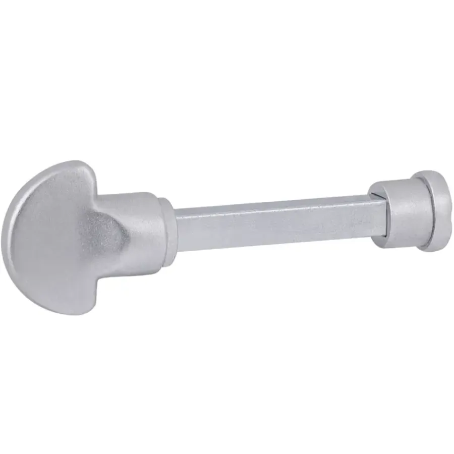 Deurbeslag Binnendeur|Deurklinken > KARWEI deurkruk set Daan recht schild vrij-bezet sluiting 63/8 mm aluminium