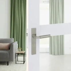 Deurbeslag Binnendeur|Deurklinken > KARWEI deurkruk set Fulham recht blind schild RVS