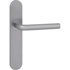 Deurbeslag Binnendeur|Deurklinken > KARWEI deurkruk set Gino ovaal blind schild RVS look aluminium