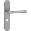 Deurbeslag Binnendeur|Deurklinken > KARWEI deurkruk set Gino ovaal schild vrij-bezet sluiting 63/8 mm RVS look aluminium