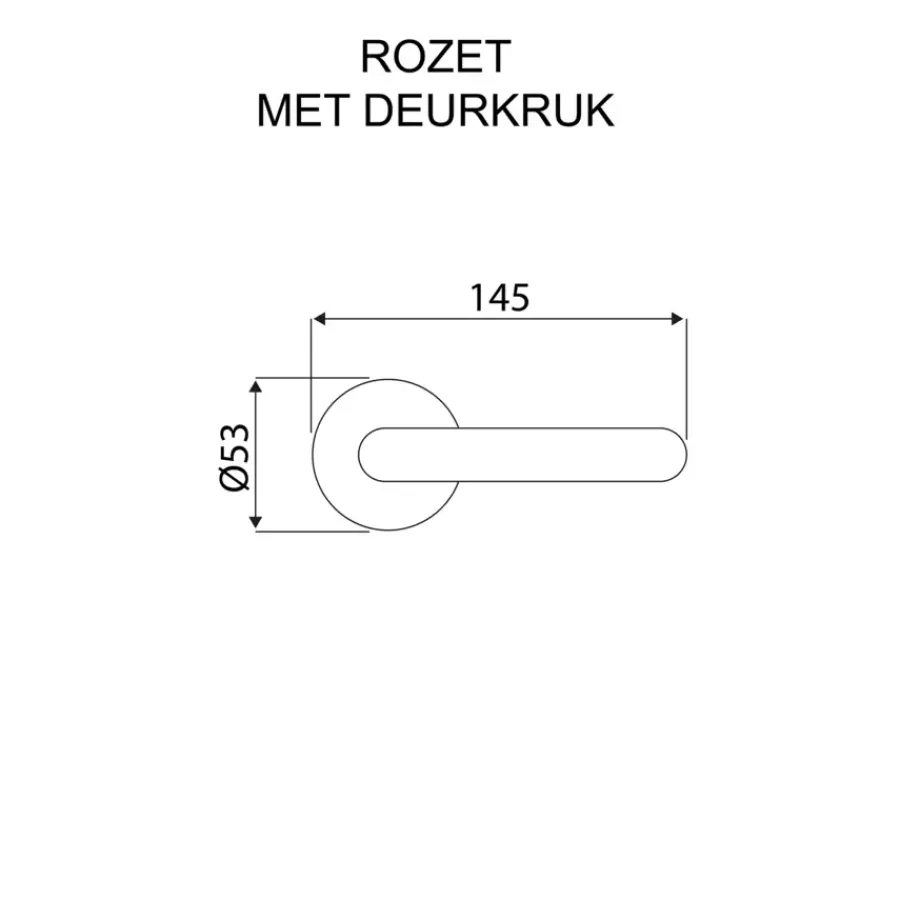 Deurbeslag Binnendeur|Deurklinken > KARWEI deurkruk set Gino rond rozet RVS look aluminium