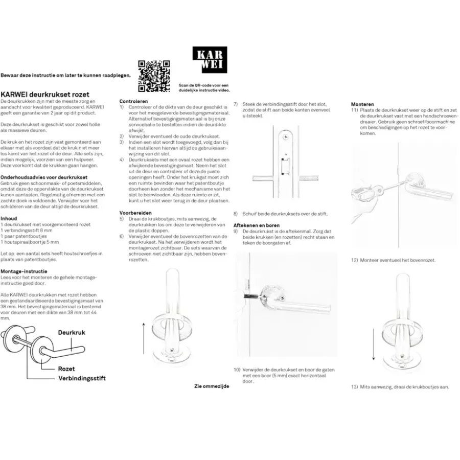 Deurbeslag Binnendeur|Deurklinken > KARWEI deurkruk set Gino rond rozet RVS look aluminium