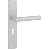 Deurbeslag Binnendeur|Deurklinken > KARWEI deurkruk set Greece recht schild sleutelgat 56 mm ANOX aluminium mat