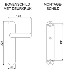 Deurbeslag Binnendeur|Deurklinken > KARWEI deurkruk set Henry ovaal blind schild zwart RVS