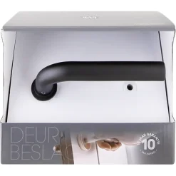 Deurbeslag Binnendeur|Deurklinken > KARWEI deurkruk set Henry rond rozet klein zwart RVS