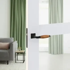 Deurbeslag Binnendeur|Deurklinken > KARWEI deurkruk set Jennifer vierkant rozet zwart messing