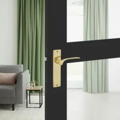 Deurbeslag Binnendeur|Deurklinken > KARWEI deurkruk set Jose recht blind schild messing glans