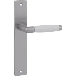 Deurbeslag Binnendeur|Deurklinken > KARWEI deurkruk set Lago recht blind schild RVS look messing