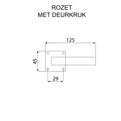 Deurbeslag Binnendeur|Deurklinken > KARWEI deurkruk set Lago vierkant rozet RVS look messing