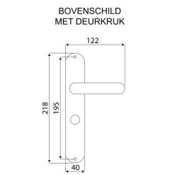 Deurbeslag Binnendeur|Deurklinken > KARWEI deurkruk set Lopes recht schild vrij-bezet sluiting 63/8 mm zwart messing