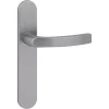 Deurbeslag Binnendeur|Deurklinken > KARWEI deurkruk set Lorenzo ovaal blind schild RVS look aluminium