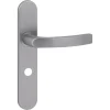 Deurbeslag Binnendeur|Deurklinken > KARWEI deurkruk set Lorenzo ovaal schild vrij-bezet sluiting 63/8 mm RVS look aluminium