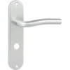 Deurbeslag Binnendeur|Deurklinken > KARWEI deurkrukset L-vorm langschild vrij-bezet 63/8mm aluminium