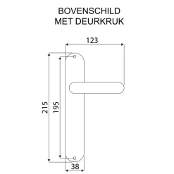 Deurbeslag Binnendeur|Deurklinken > KARWEI deurkrukset Mario langschild blind RVS look (messing)