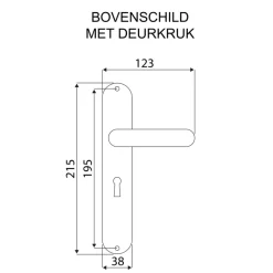 Deurbeslag Binnendeur|Deurklinken > KARWEI deurkruk set Mario ovaal schild sleutelgat 56 mm RVS look messing