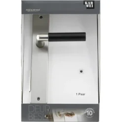 Deurbeslag Binnendeur|Deurklinken > KARWEI deurkruk set Nelson recht blind schild RVS look messing