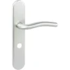 Deurbeslag Binnendeur|Deurbeslag Binnen > KARWEI deurkrukset Renato langschild vrij-bezet 63/8mm aluminium