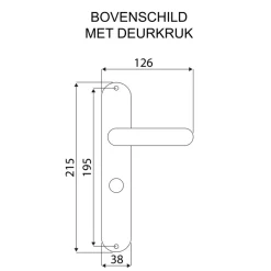 Deurbeslag Binnendeur|Deurbeslag Binnen > KARWEI deurkrukset Renato langschild vrij-bezet 63/8mm aluminium