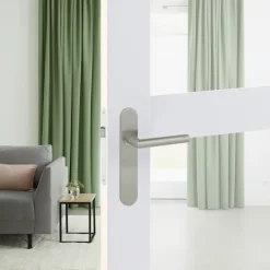 Deurbeslag Binnendeur|Deurklinken > KARWEI deurkruk set Roberto ovaal blind schild RVS