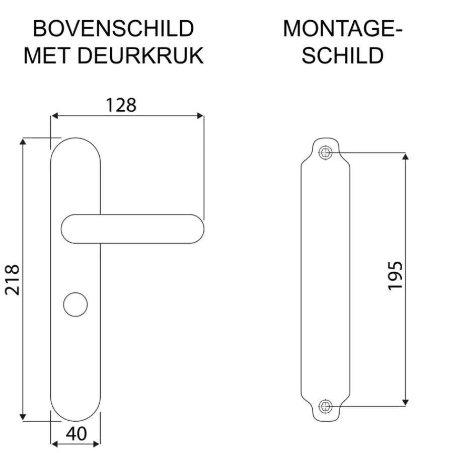 Deurbeslag Binnendeur|Deurklinken > KARWEI deurkruk set Rocco ovaal schild vrij-bezet sluiting 63/8 mm messing mat