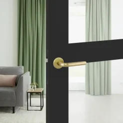 Deurbeslag Binnendeur|Deurklinken > KARWEI deurkruk set Rocco rond rozet messing mat