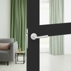 Deurbeslag Binnendeur|Deurklinken > KARWEI deurkruk set Spanje rond rozet ANOX aluminium mat