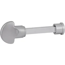 Deurbeslag Binnendeur|Deurklinken > KARWEI deurkruk set Stefanie ovaal schild vrij-bezet sluiting 63/8 mm RVS look aluminium
