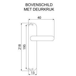 Deurbeslag Binnendeur|Deurklinken > KARWEI deurkruk set Stefanie ovaal blind schild RVS look aluminium