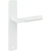 Deurbeslag Binnendeur|Deurklinken > KARWEI deurkruk set Stefano recht blind schild wit aluminium