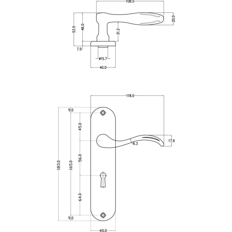 Deurbeslag Binnendeur|Deurklinken > KARWEI deurkruk set Vitor ovaal schild sleutelgat 56 mm messing antiek