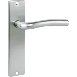 Deurbeslag Binnendeur|Deurklinken > KARWEI deurkruk set Wave recht blind schild chroom mat