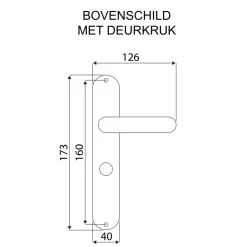 Deurbeslag Binnendeur|Deurklinken > KARWEI deurkruk set Wave recht schild vrij-bezet sluiting 63/8 mm chroom mat