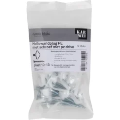 KARWEI Gips holle 10-13mm + uni 4x60mm 12ST